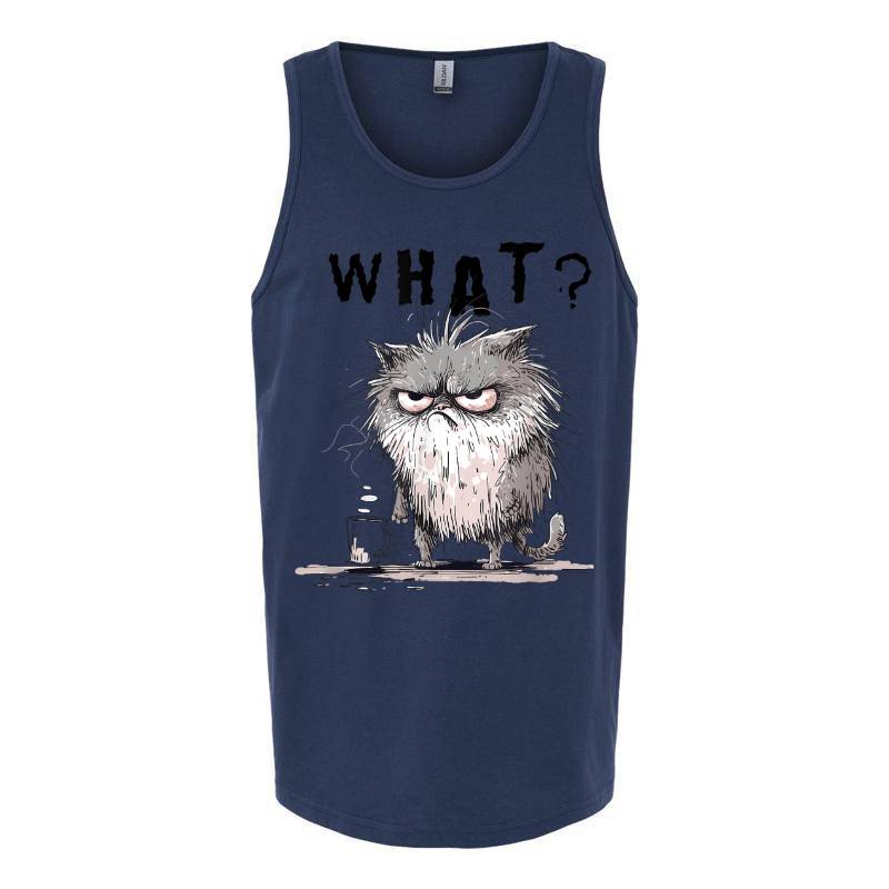 Funny Cat Coffee Sarcastic Meme Frazzled Cat Debie Tank Top T-Shirt