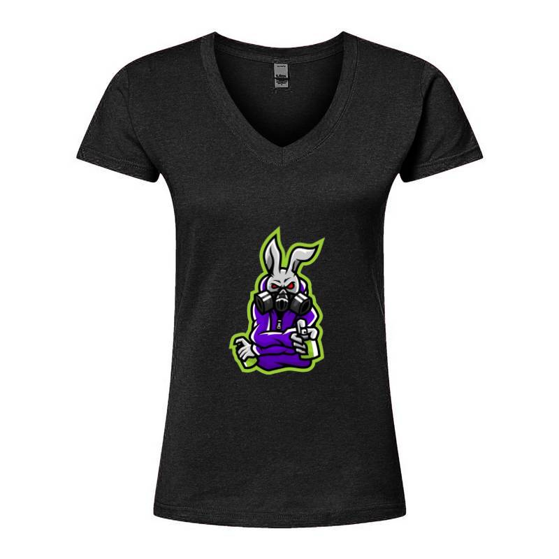 Rabbit art V-Neck T-Shirt