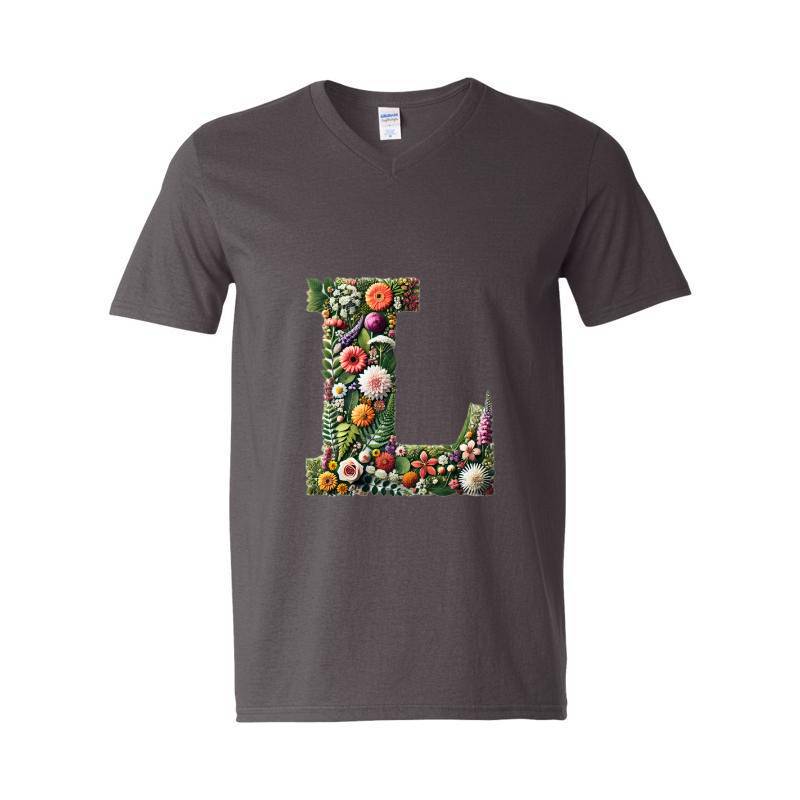 Letter L V-Neck T-Shirt