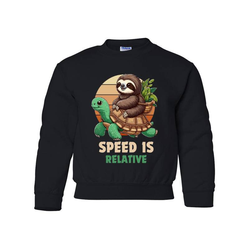 Speed Is Relative Youth Crewneck Sweatshirt 