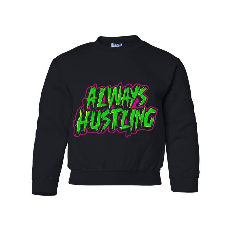 Always Hustling Youth Crewneck Sweatshirt 