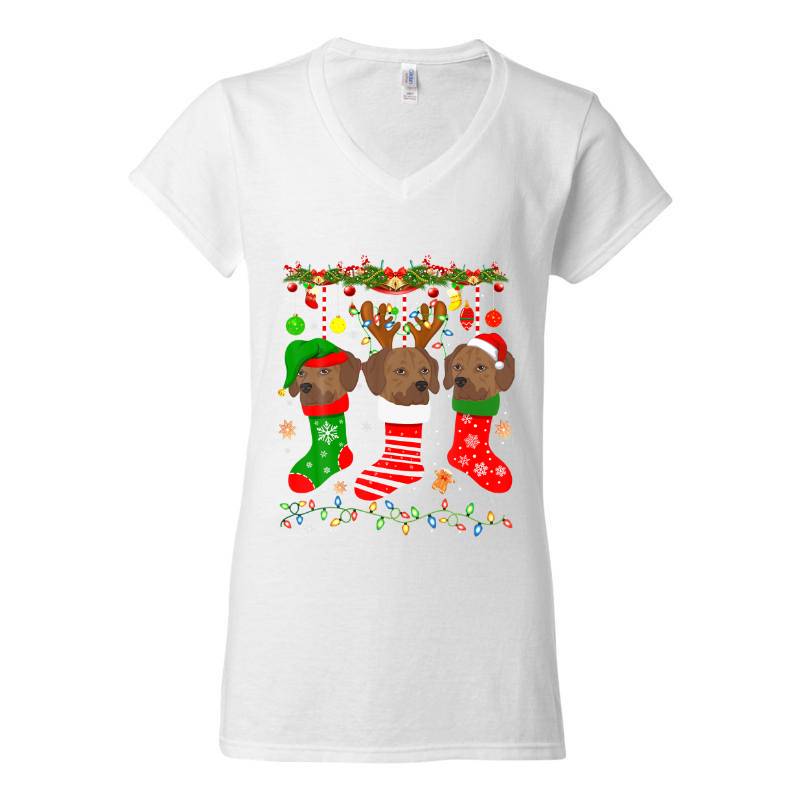 Christmas Sock V-Neck T-Shirt