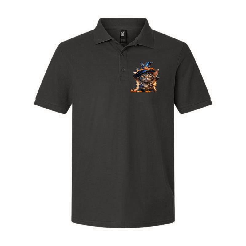 Cat Halloween Polo T-Shirt