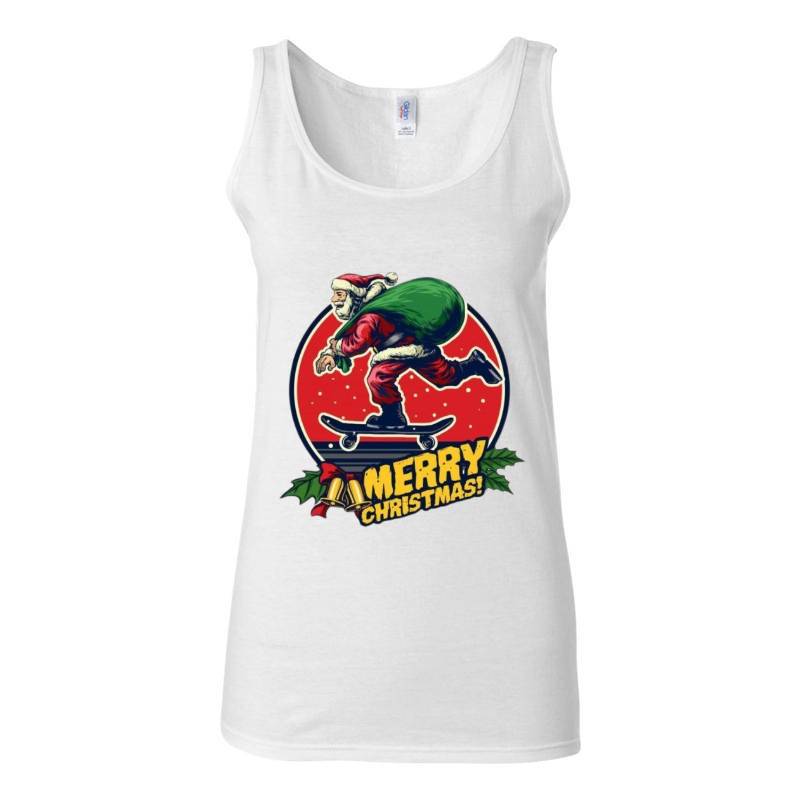 Skate Santa Claus Tank Top T-Shirt