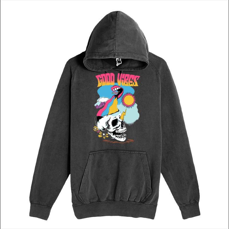 Good Vibes Skull Hoodie