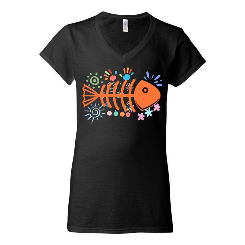 Fish Christmas V-Neck T-Shirt