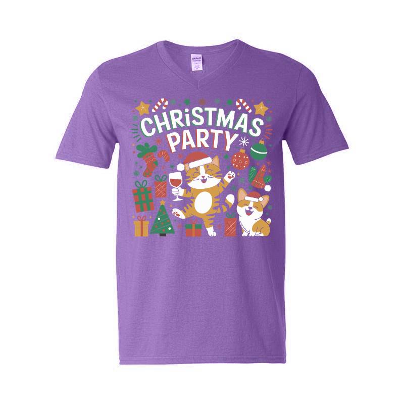 Christmas Party V-Neck T-Shirt