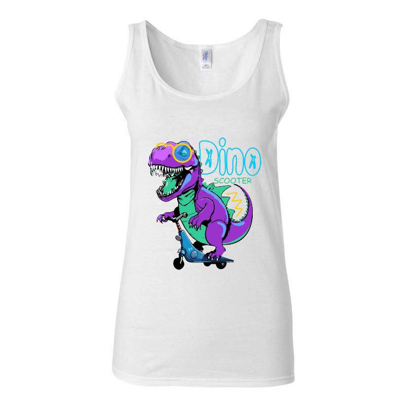 Dino Scooter Tank Top T-Shirt