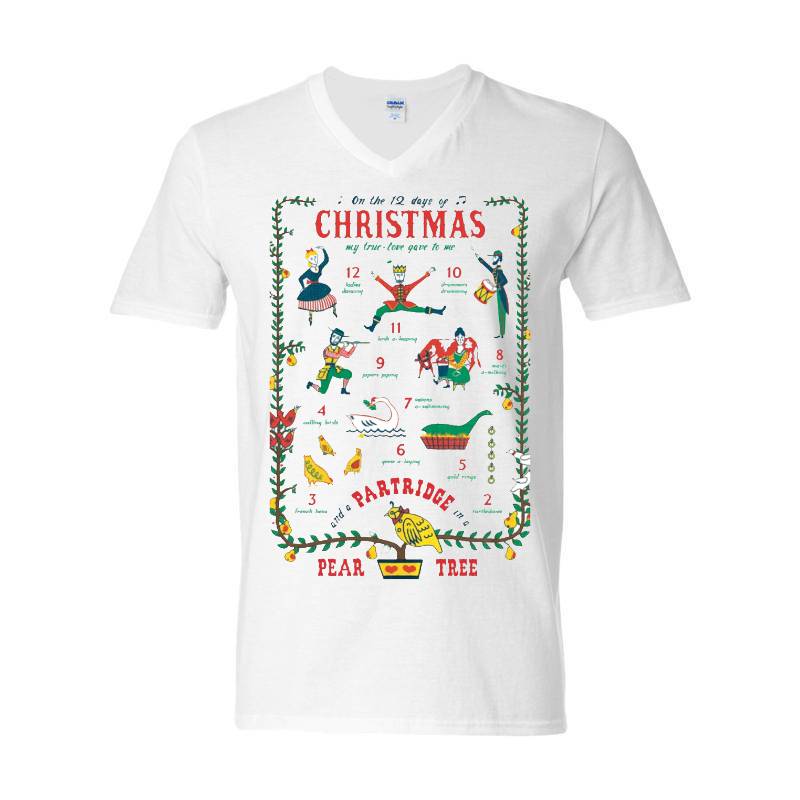12 Days Of Christmas V-Neck T-Shirt