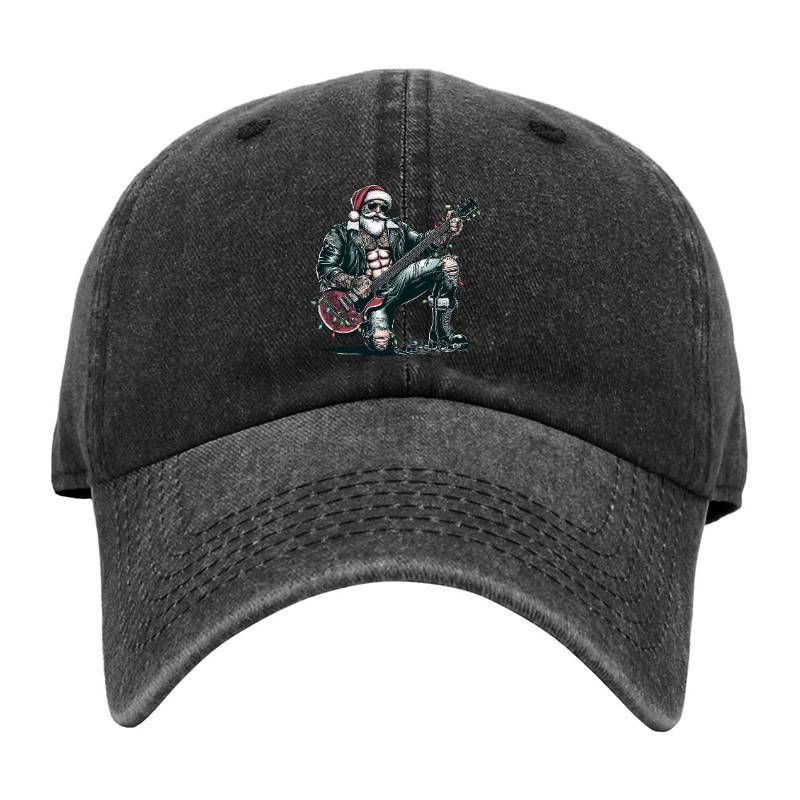 Guitar Santa Claus Baseball Cap