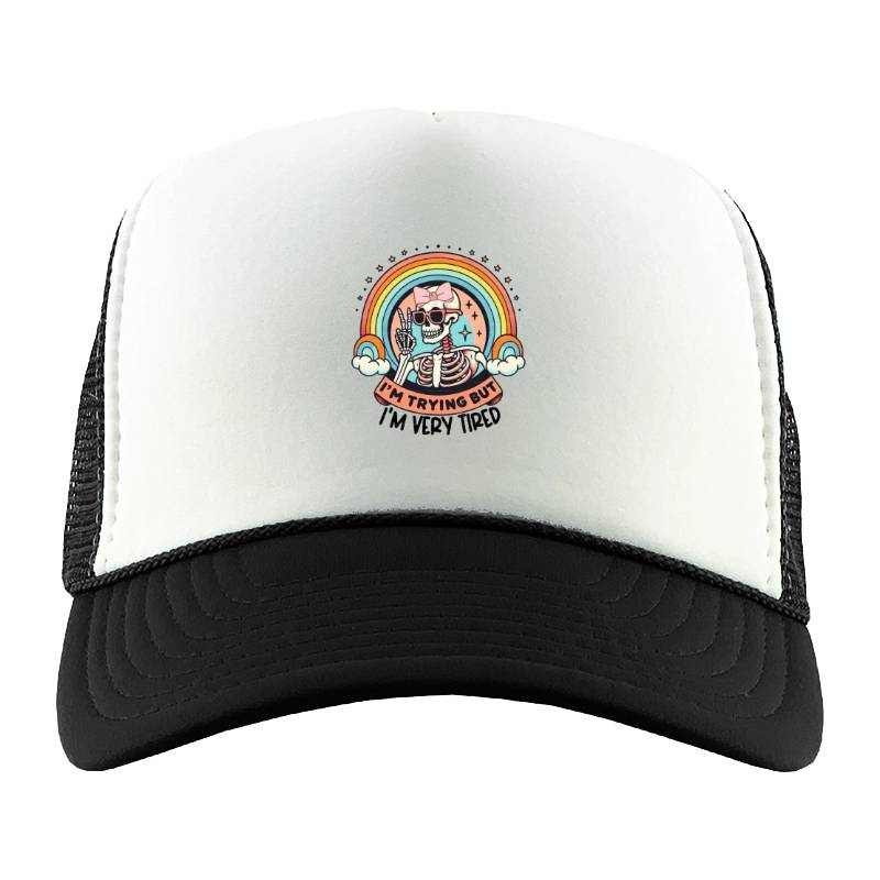 Rainbow Skull Trucker Hat