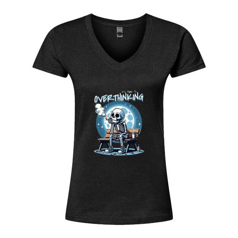 Overthink Skull V-Neck T-Shirt
