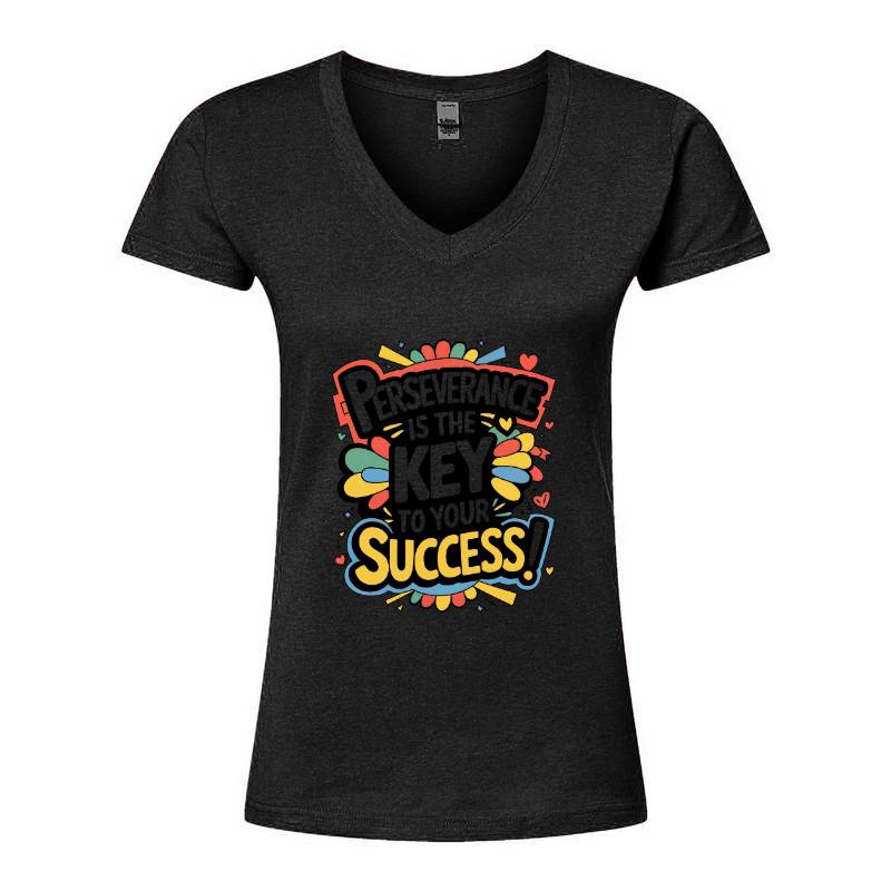 Perseverance Is The Key Success V-Neck T-Shirt