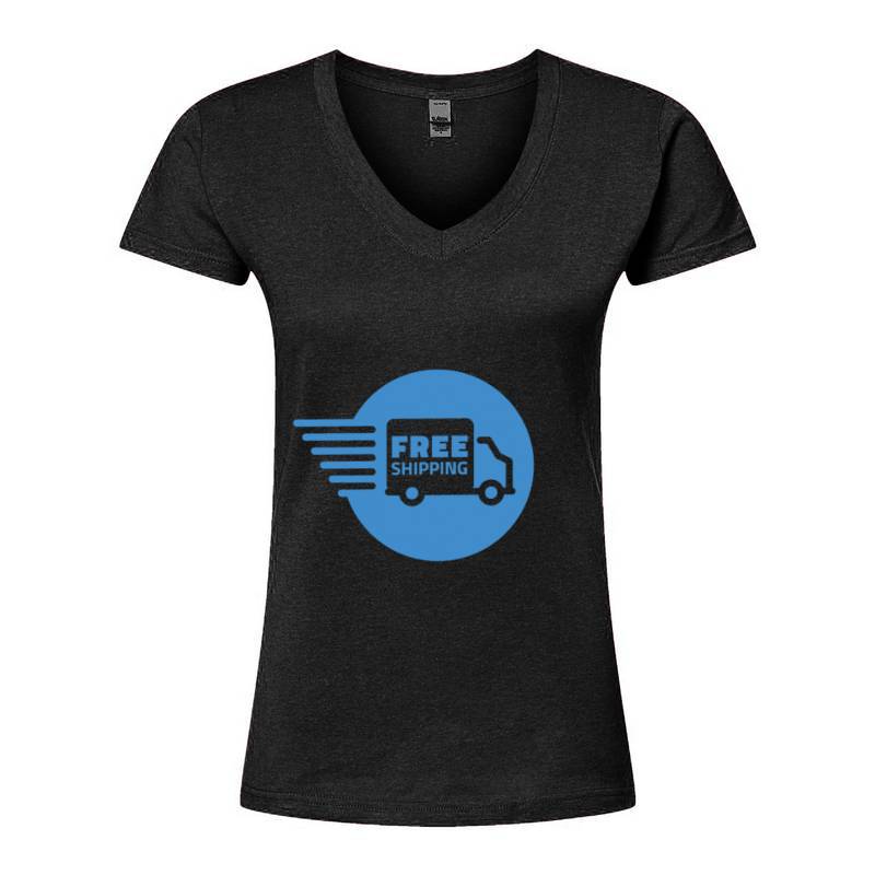Free Shipping V-Neck T-Shirt