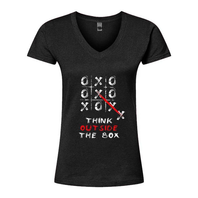 Think Outside The Box V-Neck T-Shirt