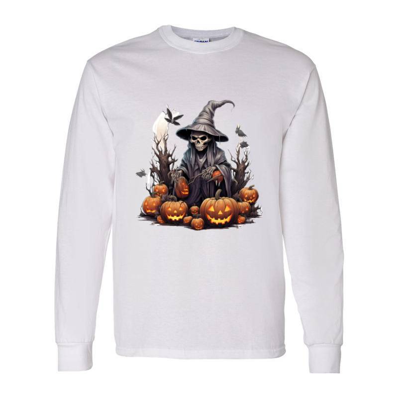 Halloween Party Scary Pumpkin Long Sleeve Shirt