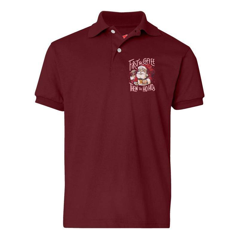 Cofee Then Ho Ho Ho Polo T-Shirt