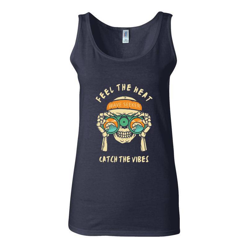 Catch The Vibes Skull Tank Top T-Shirt