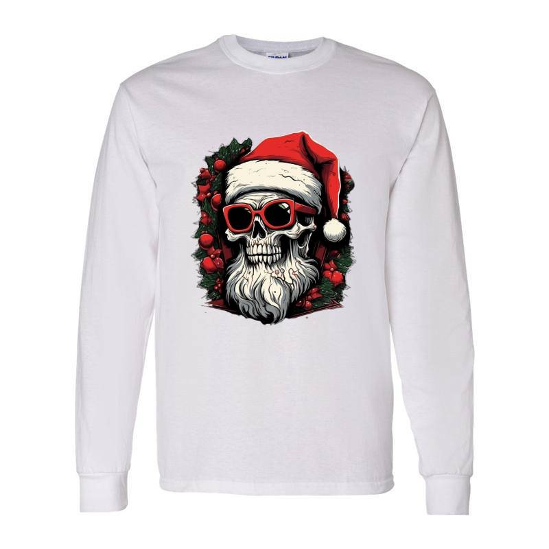 Skull Snat Claus Long Sleeve Shirt