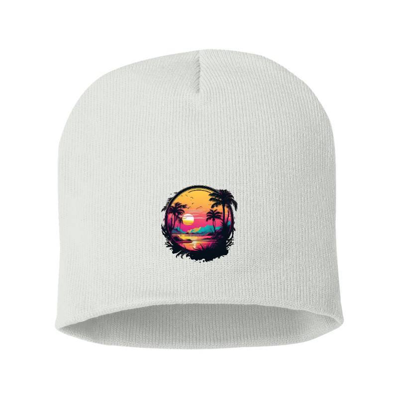 Sunset On The Tropical Island Beanie