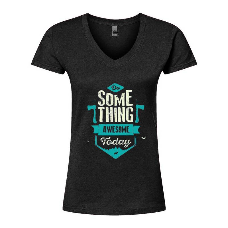 Some Thing Awesome Today V-Neck T-Shirt