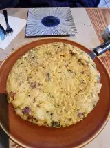 Tortilla de patata en Casa Xiada Bar, Noia