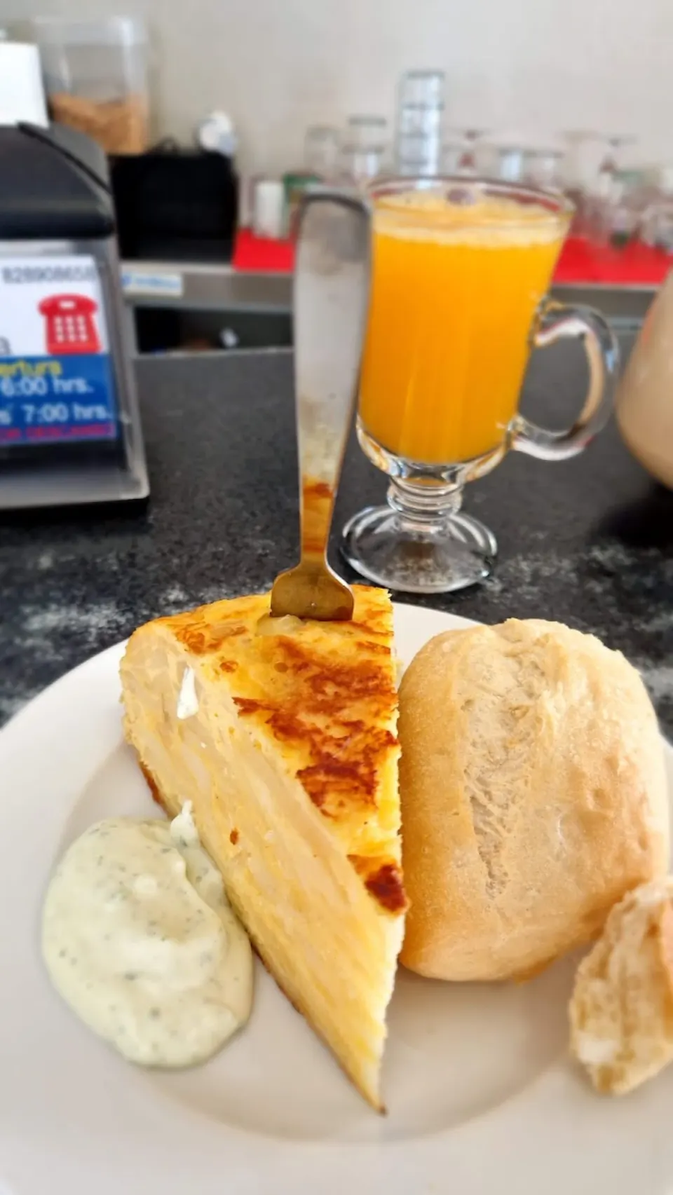 Tortilla en Café Bar la Charca