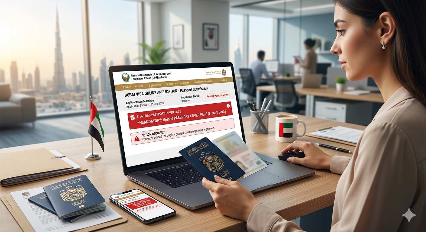 Passport Cover Page Now Mandatory for Dubai Visa Online Applications