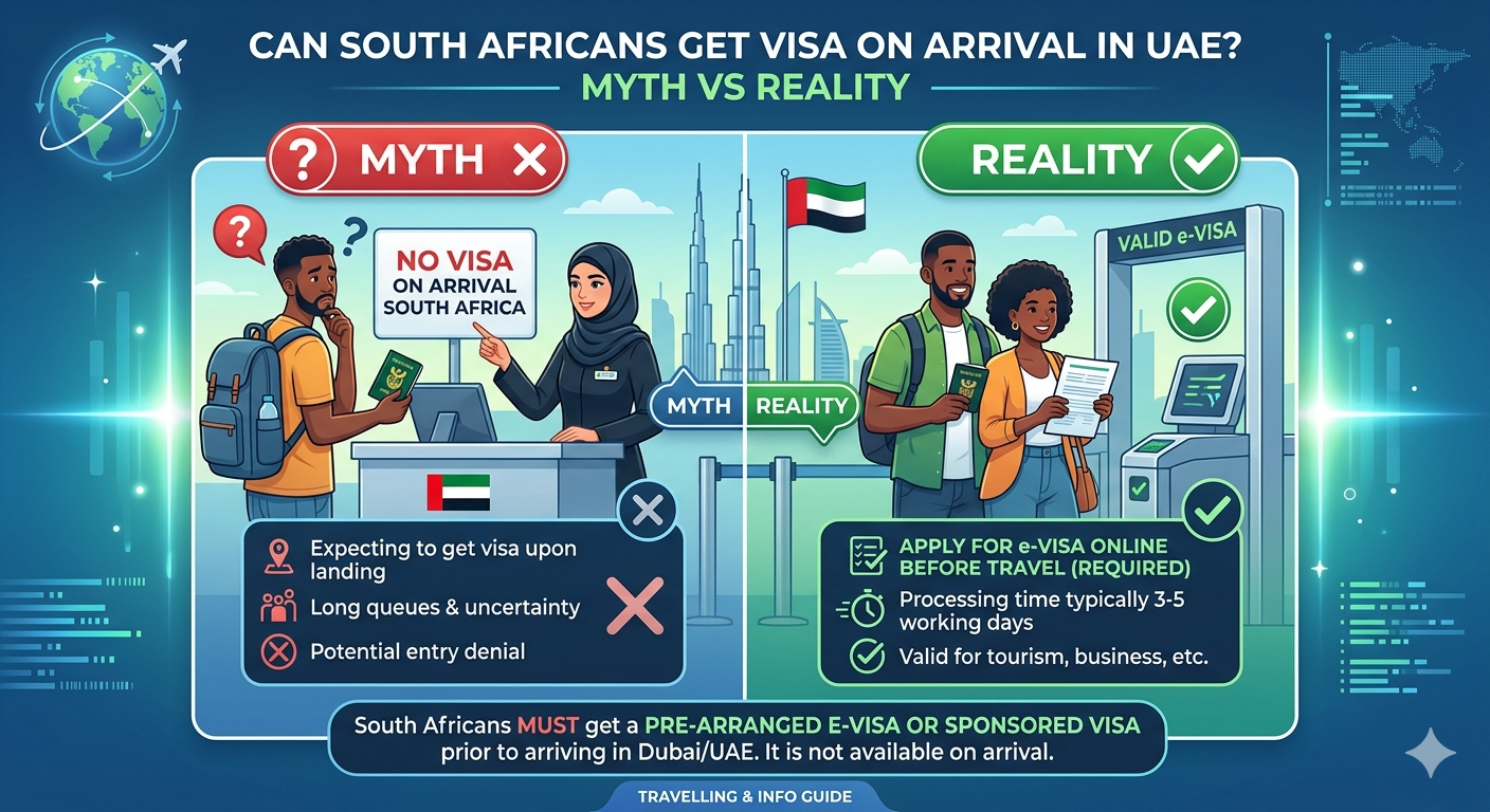 Can South Africans Get Visa on Arrival in UAE? Myth vs Reality (2026 Guide)