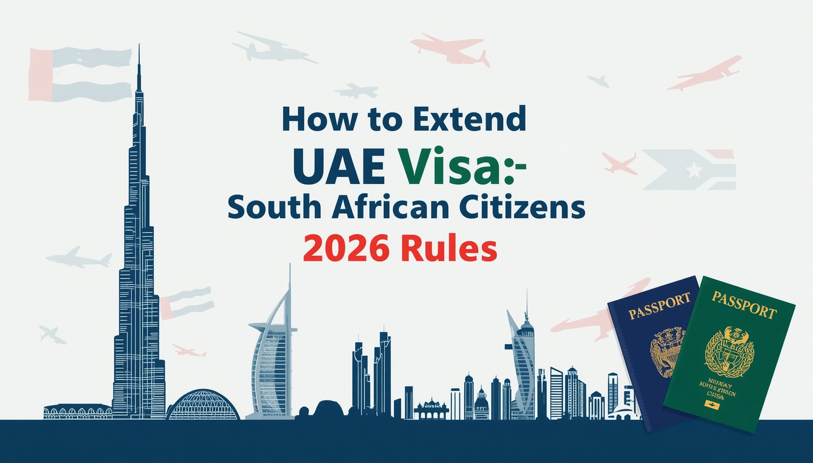 How to Extend UAE Visa for South African Citizens (2026 Rules)