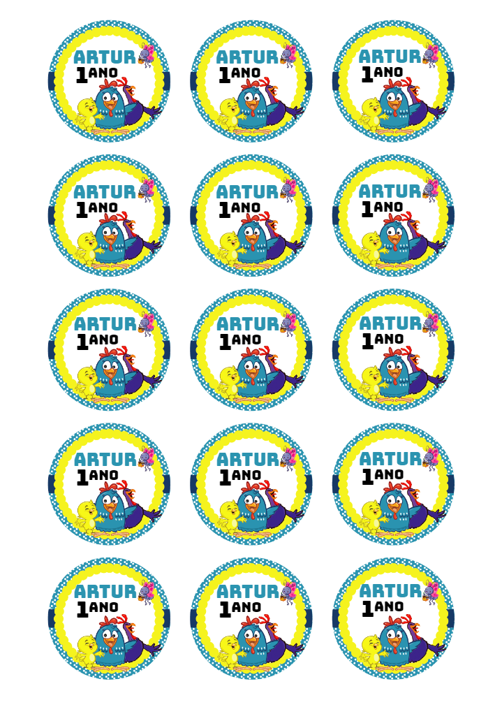 Tag Aniversário Galinha Pintadinha Editável para Imprimir Tag Aniversário Galinha Pintadinha Editável para Imprimir