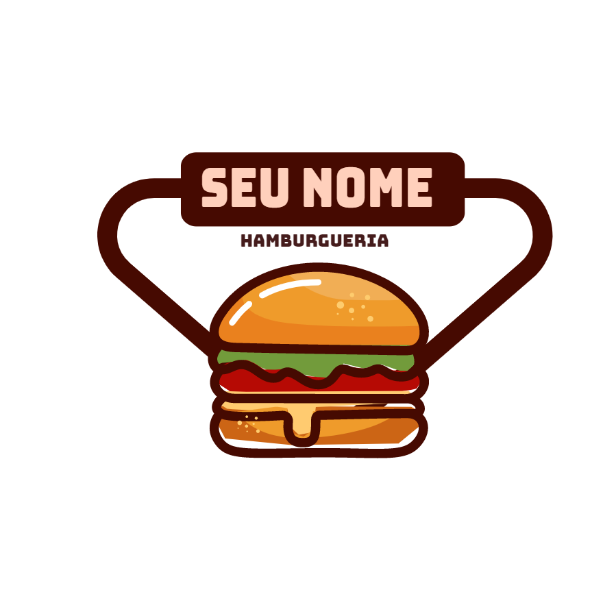 Logo para Hamburgueria Editável para Criar Online Logo para Hamburgueria Editável para Criar Online