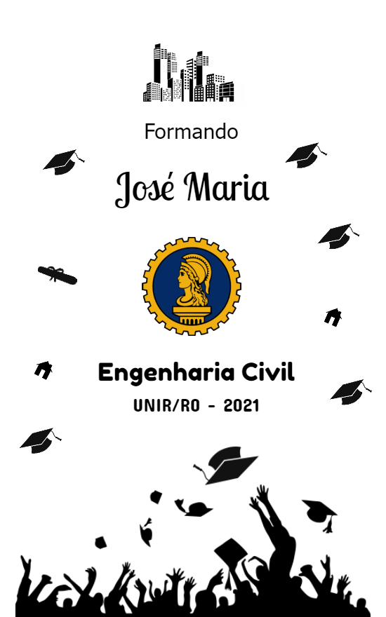 Arte para Copo Formatura Engenharia Civil para Editar Online Arte para Copo Formatura Engenharia Civil para Editar Online