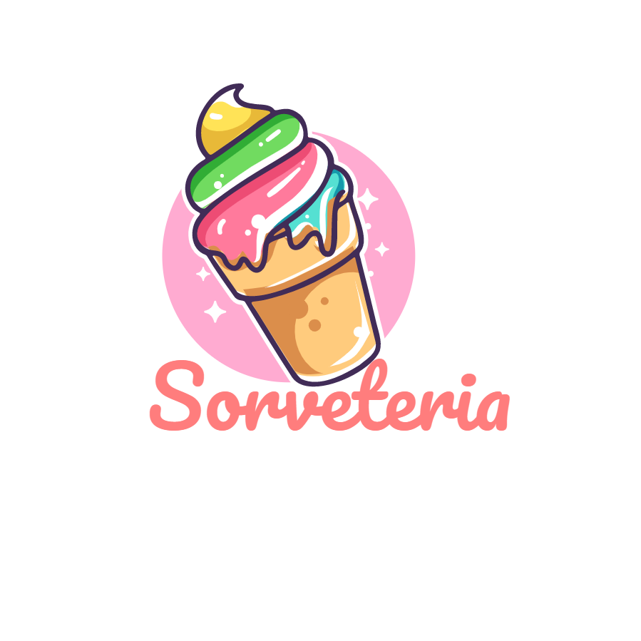 Logo para Sorveteria Colorido para Editar Online Logo para Sorveteria Colorido para Editar Online