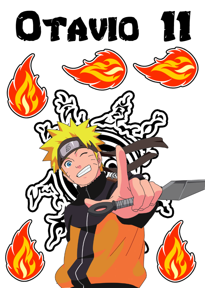 Topo de Bolo Aniversário Naruto para Editar Online Topo de Bolo Aniversário Naruto para Editar Online