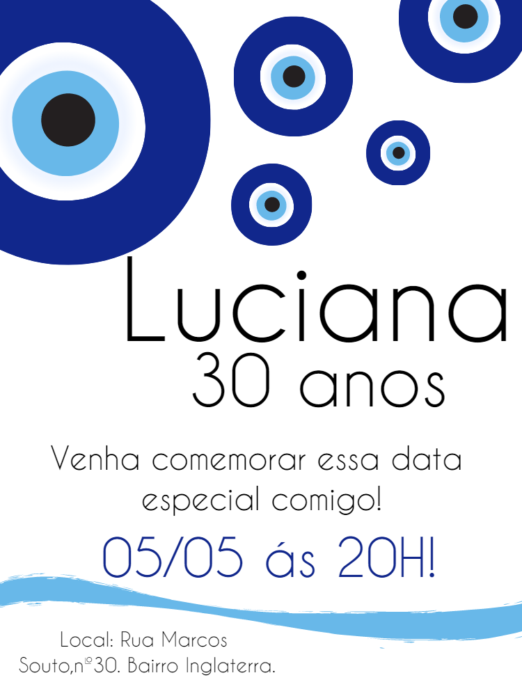 Convite de Aniversário Olho Grego para Editar Online Convite de Aniversário Olho Grego para Editar Online