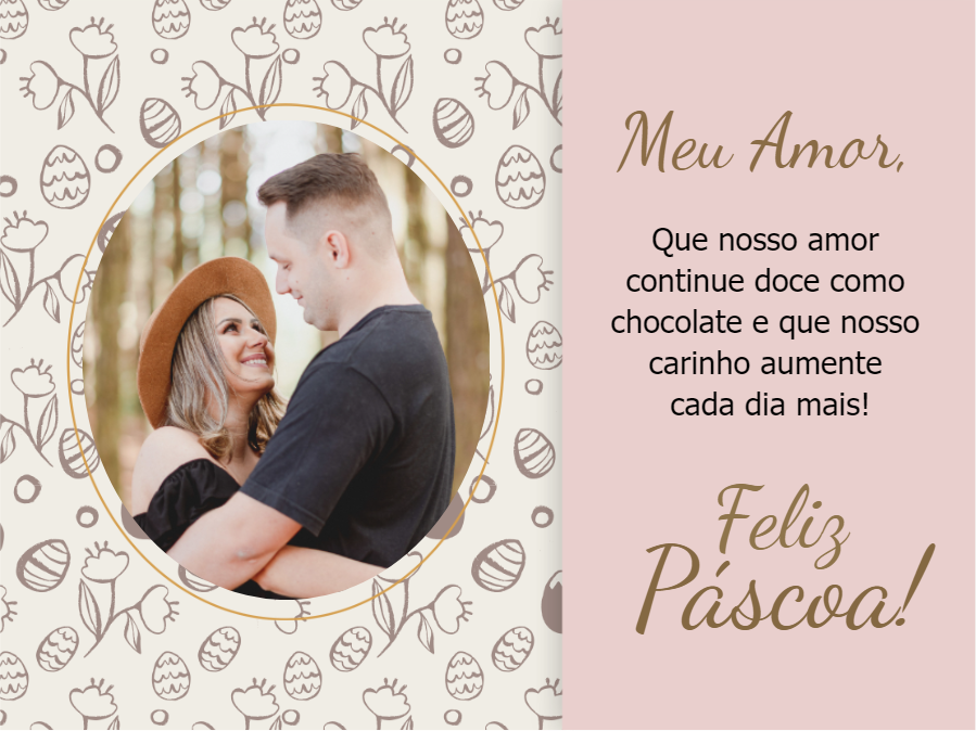 Cartão de Páscoa Romântico com Foto para Editar Online Cartão de Páscoa Romântico com Foto para Editar Online