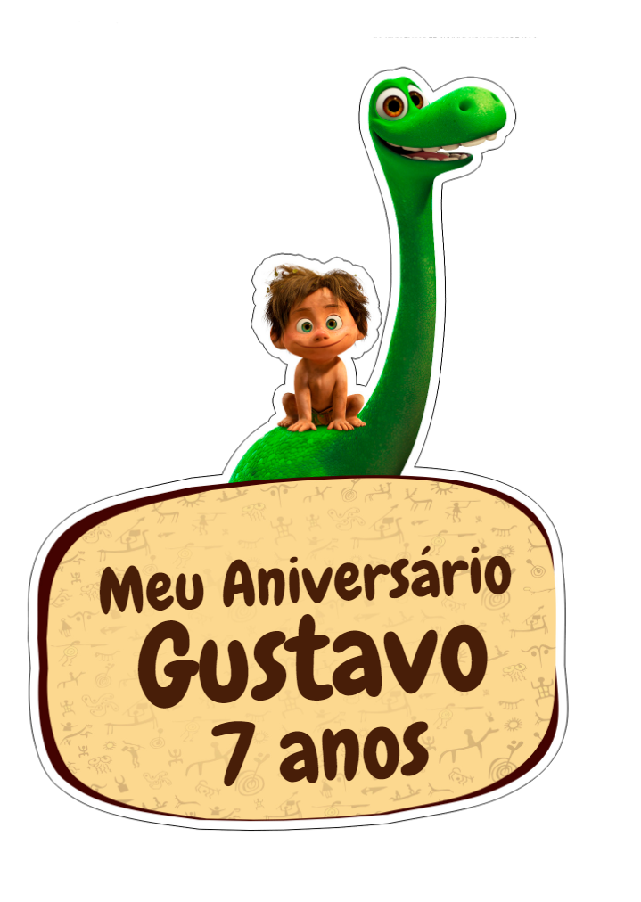 Topo de Bolo O Bom Dinossauro para Editar e Imprimir Topo de Bolo O Bom Dinossauro para Editar e Imprimir