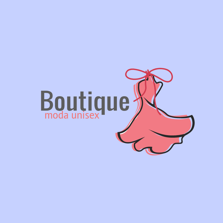 Logotipo de Boutique com Vestido para Editar e Baixar Logotipo de Boutique com Vestido para Editar e Baixar