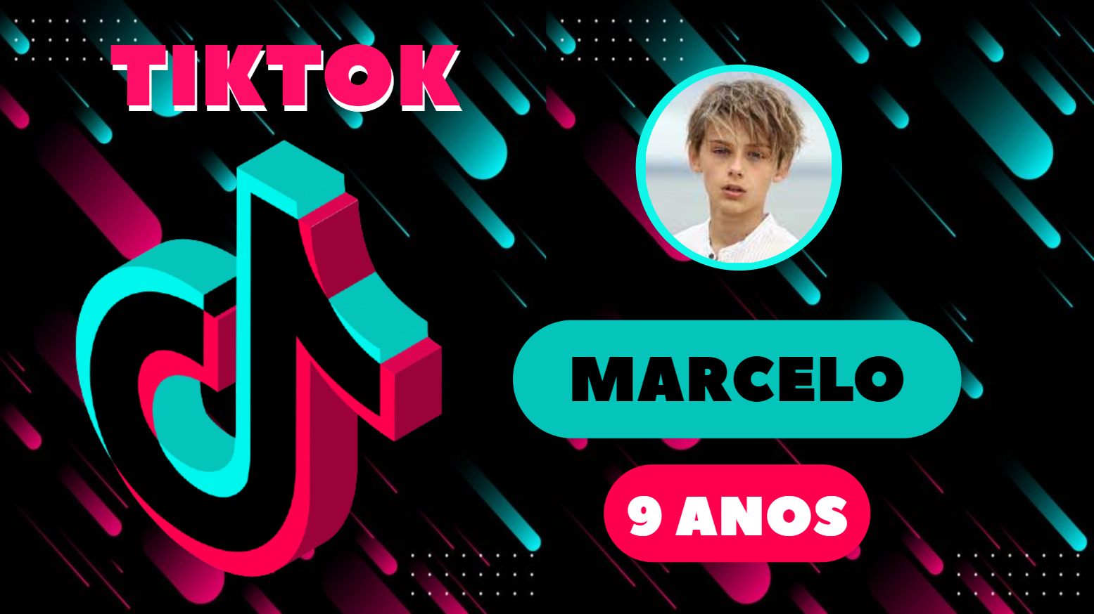 Painel de TV Aniversário TikTok com Foto para Editar Painel de TV Aniversário TikTok com Foto para Editar