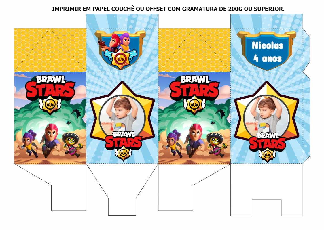 Caixa Milk Brawl Stars com Foto para Editar Online Caixa Milk Brawl Stars com Foto para Editar Online