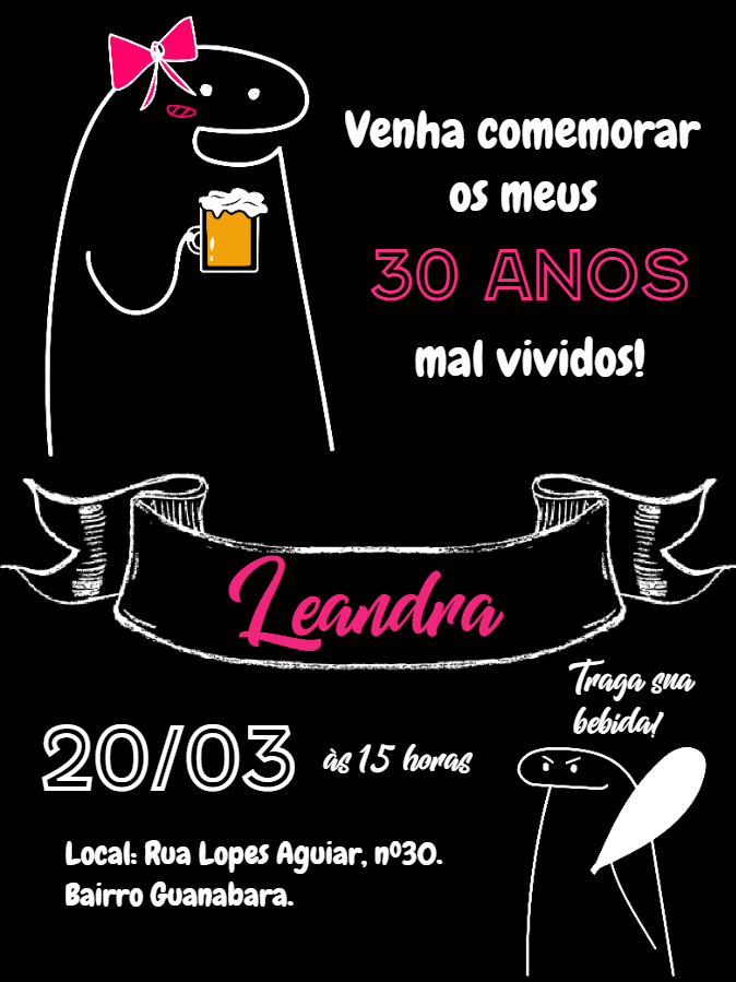 Convite de Aniversário Flork Meme Engraçado para Editar Convite de Aniversário Flork Meme Engraçado para Editar