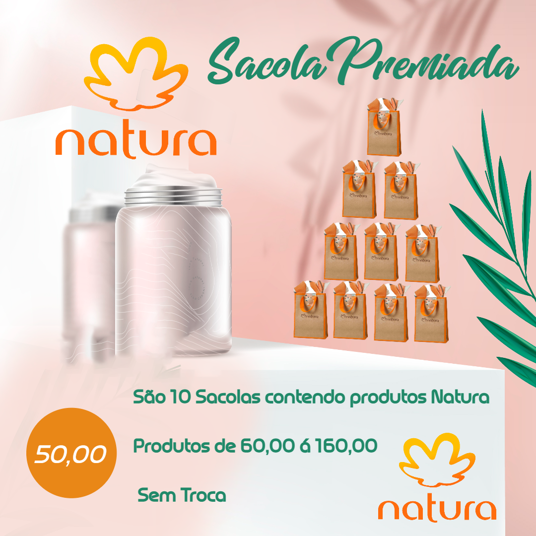 Rifa Sacola Premiada de Cosméticos para Editar Online Rifa Sacola Premiada de Cosméticos para Editar Online