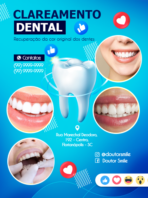 Folheto de Clareamento Dental Profissional para Editar Online Folheto de Clareamento Dental Profissional para Editar Online