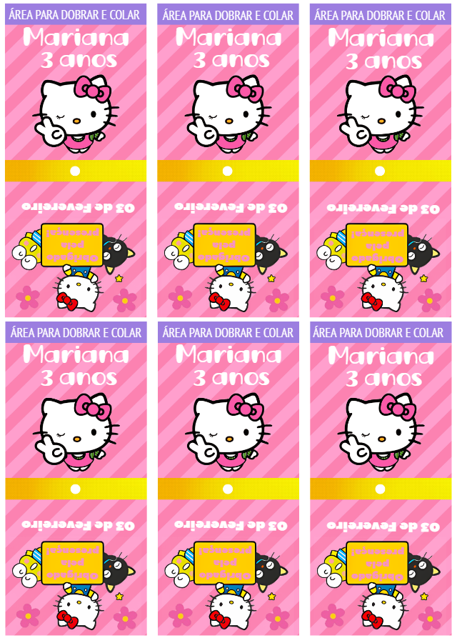 Capa para Pirulito Hello Kitty Aniversário para Editar Online Capa para Pirulito Hello Kitty Aniversário para Editar Online