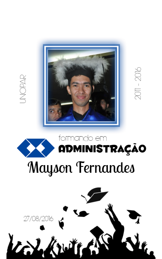 Arte Formatura Administração com Foto para Editar Online