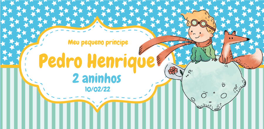 Adesivo Aniversário Pequeno Príncipe para Editar Online Adesivo Aniversário Pequeno Príncipe para Editar Online