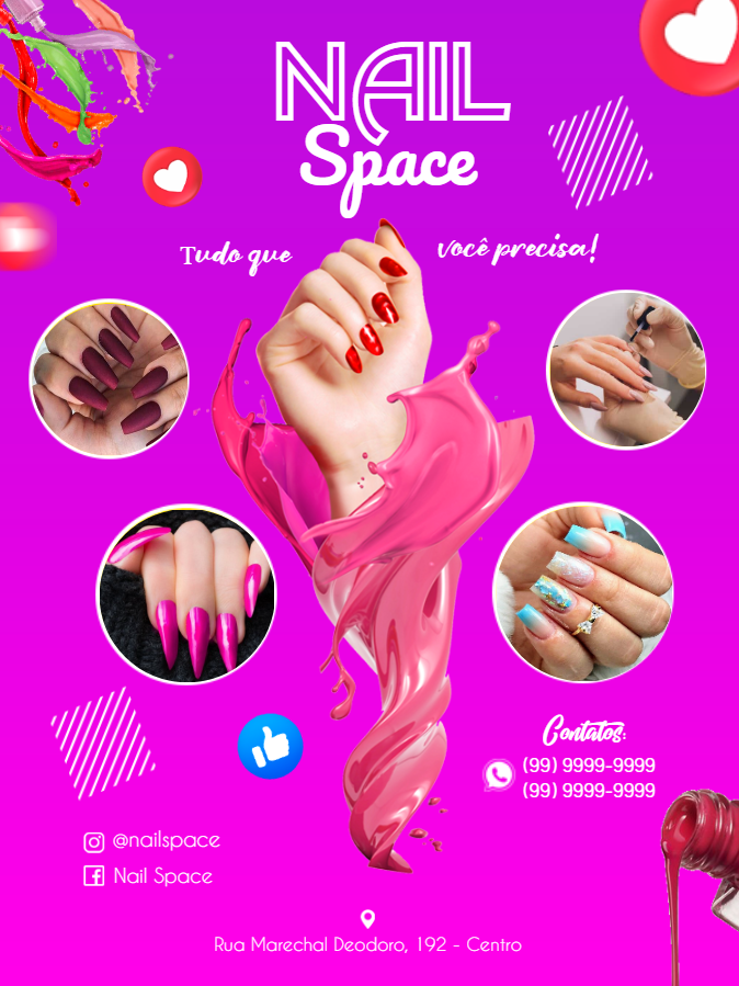 Folheto de Manicure com Fotos para Editar Online Folheto de Manicure com Fotos para Editar Online