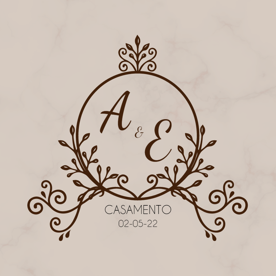 Monograma de Casamento Floral para Editar Online Monograma de Casamento Floral para Editar Online