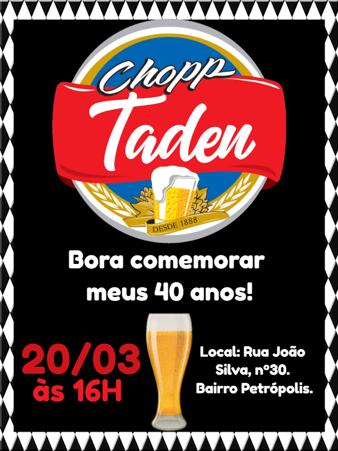 Convite Aniversário Boteco Estilo Chopp para Editar Online Convite Aniversário Boteco Estilo Chopp para Editar Online